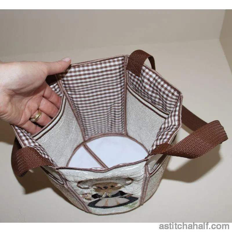George and Martha Fuzzy Bucket Tote