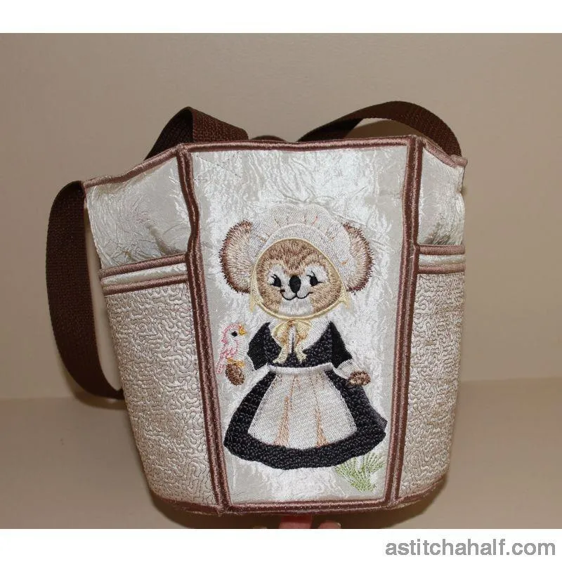 George and Martha Fuzzy Bucket Tote