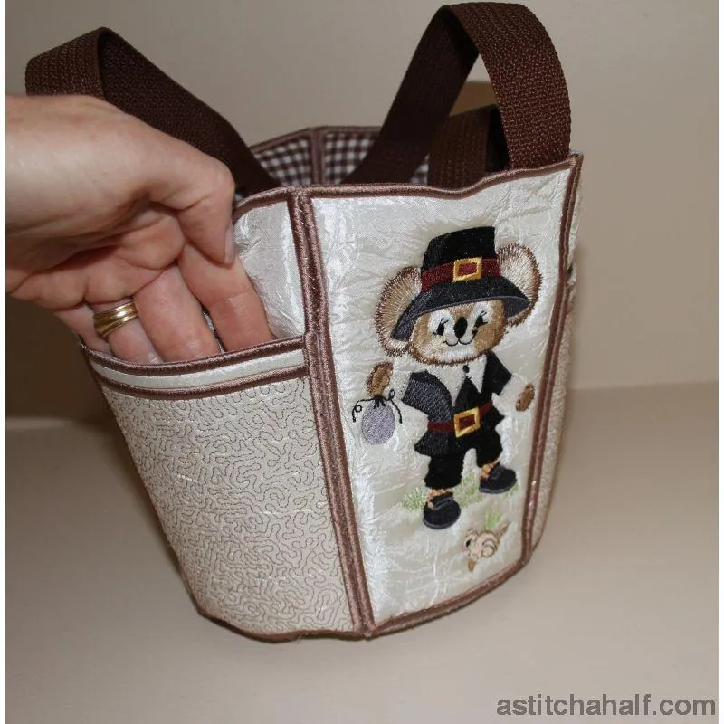 George and Martha Fuzzy Bucket Tote