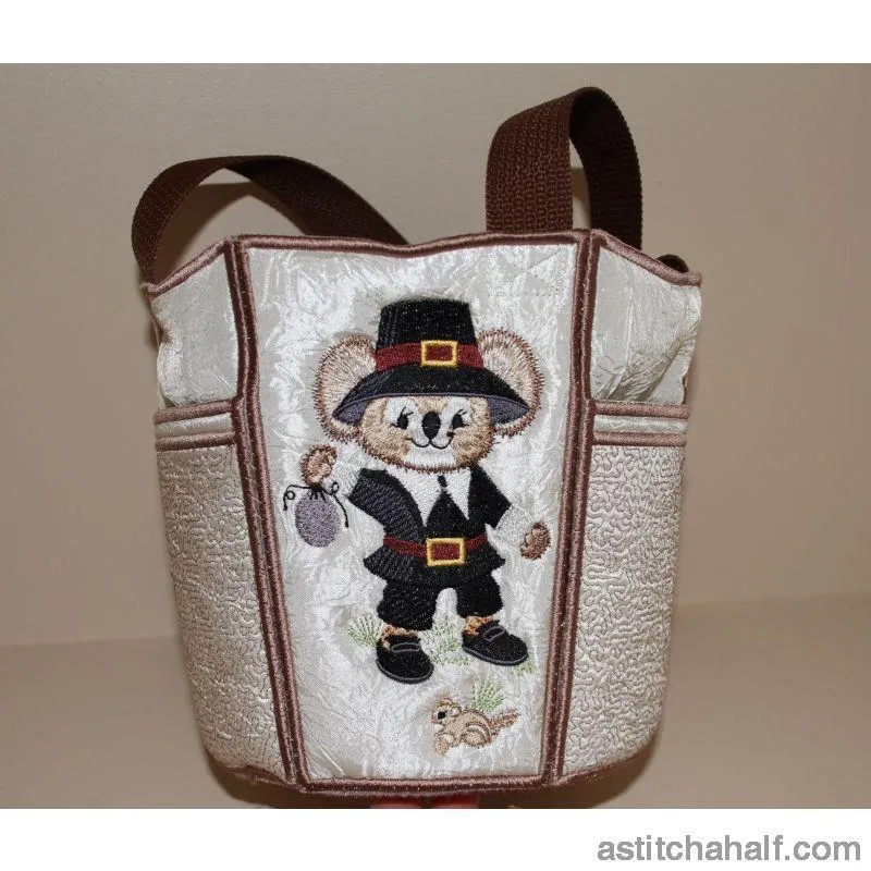 George and Martha Fuzzy Bucket Tote
