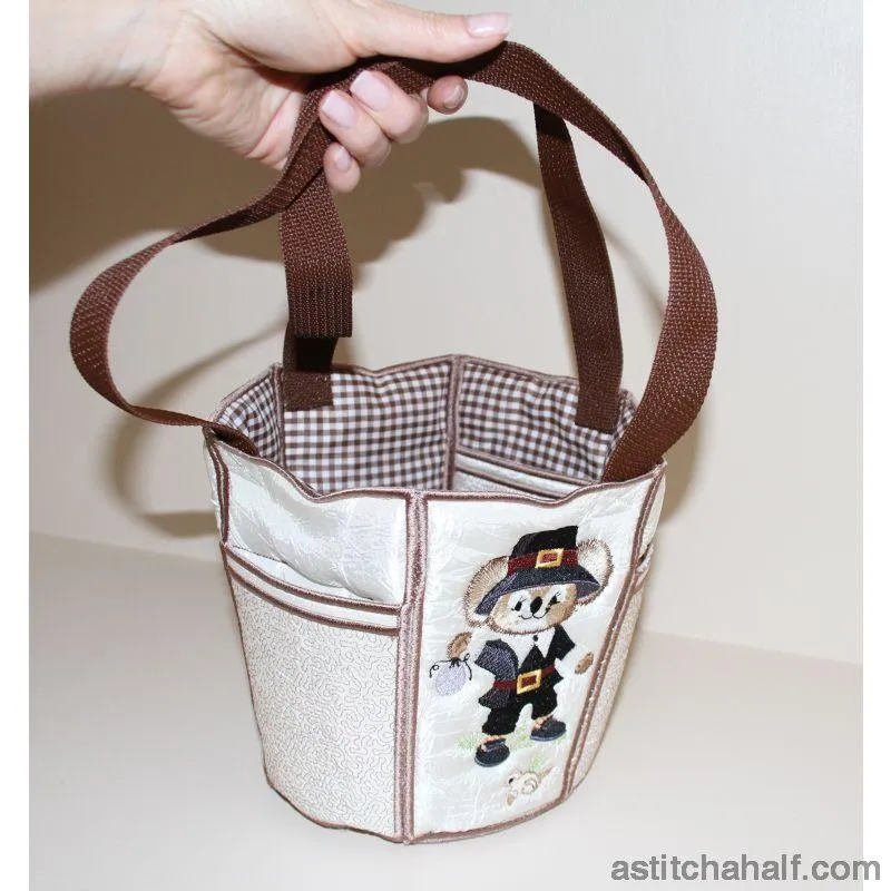 George and Martha Fuzzy Bucket Tote