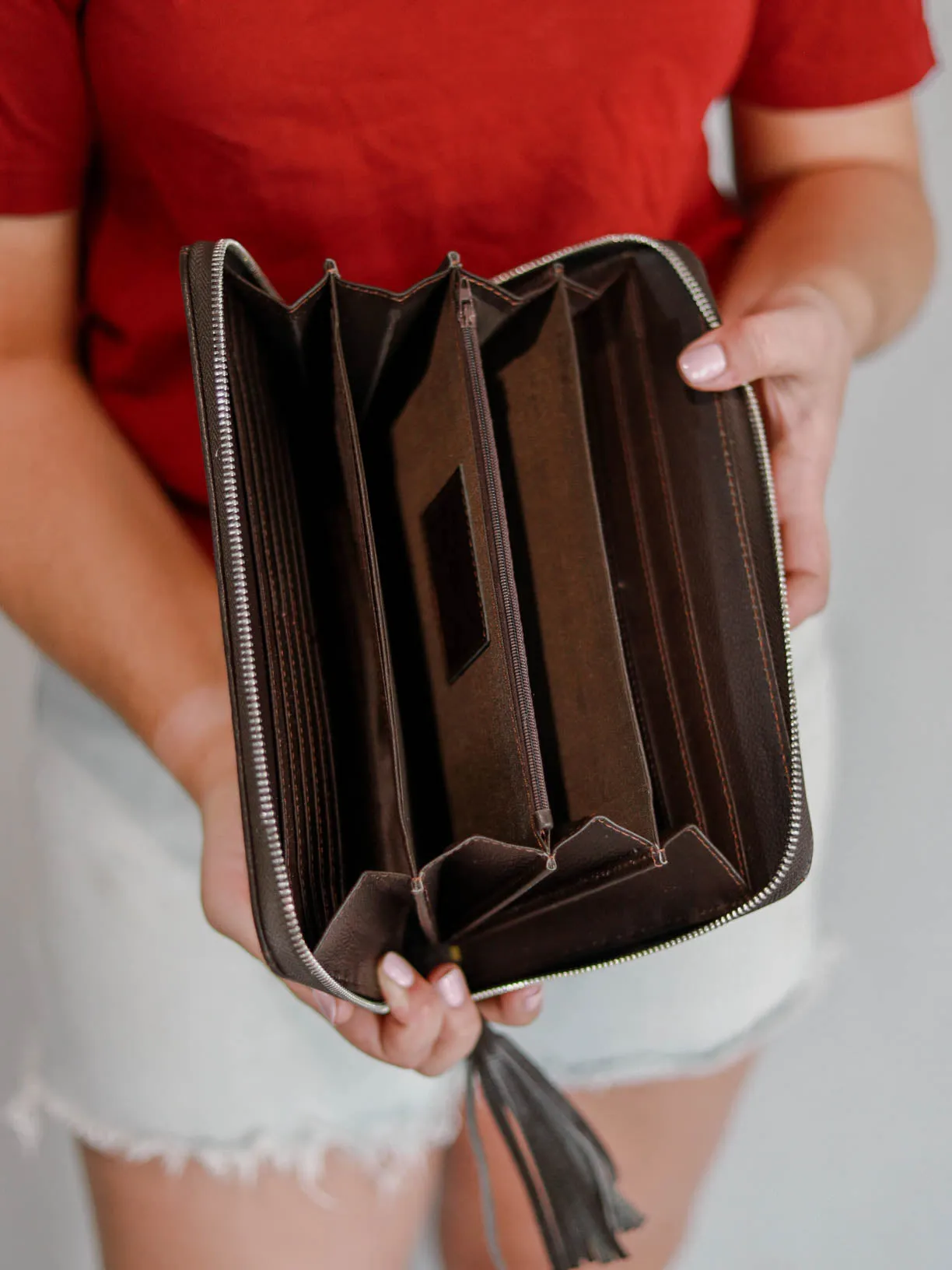 Georgia Large Purse - Dark Brown