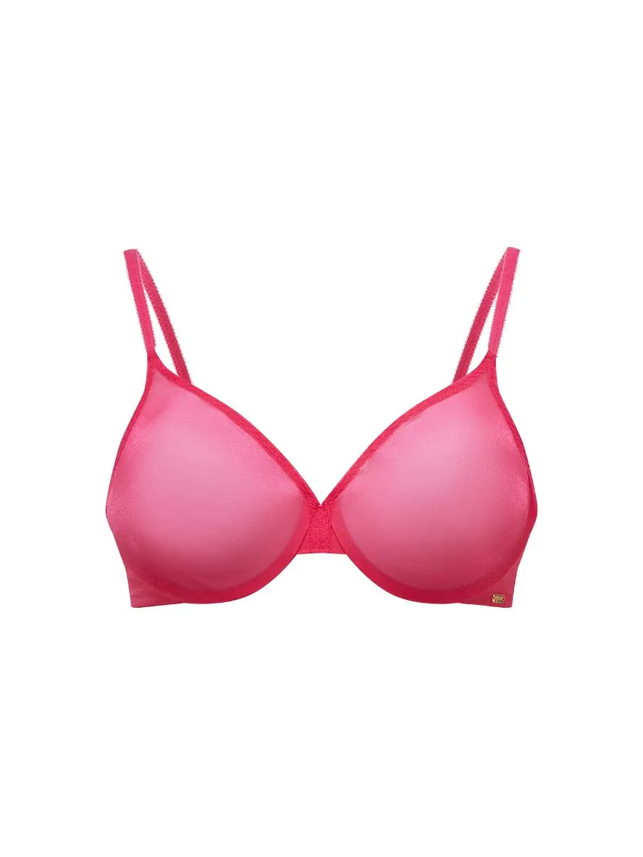 Glossies Sheer Moulded Bra - Magenta