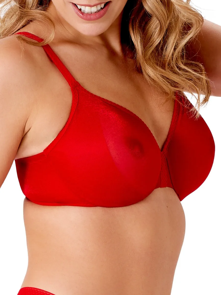 Glossies Sheer Moulded Bra - Salsa Red