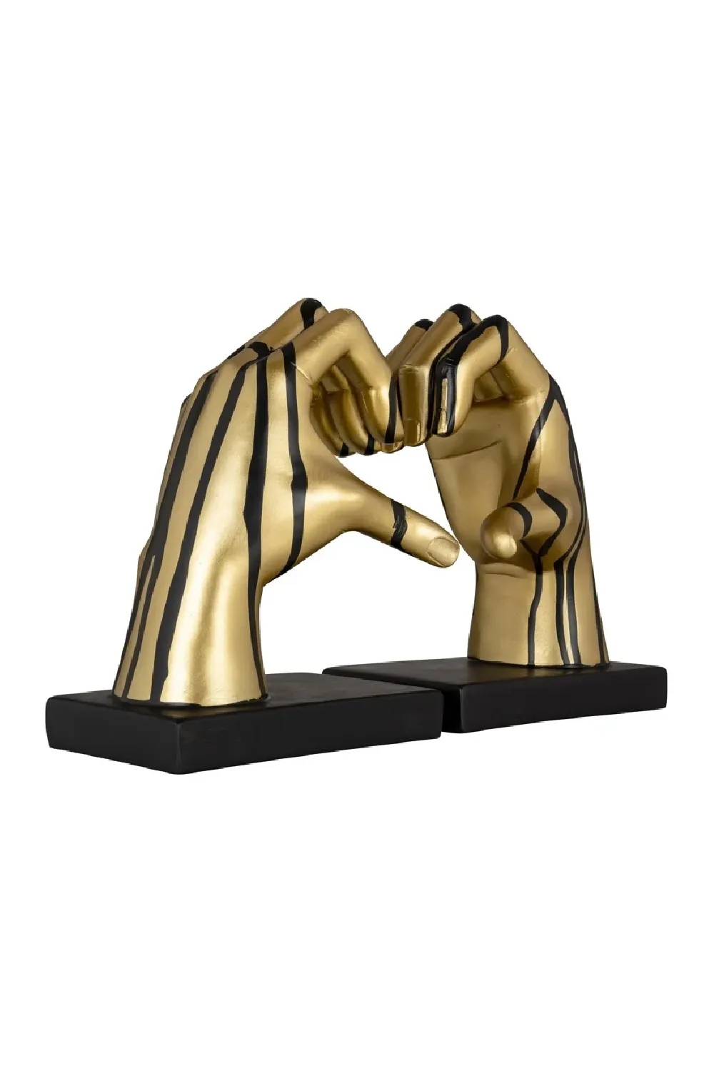 Gold Hand Sculpture Book Ends (2) | OROA Love
