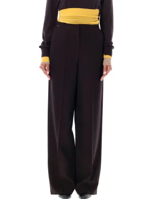 GRAIN DE POUDRE WOOL TROUSERS