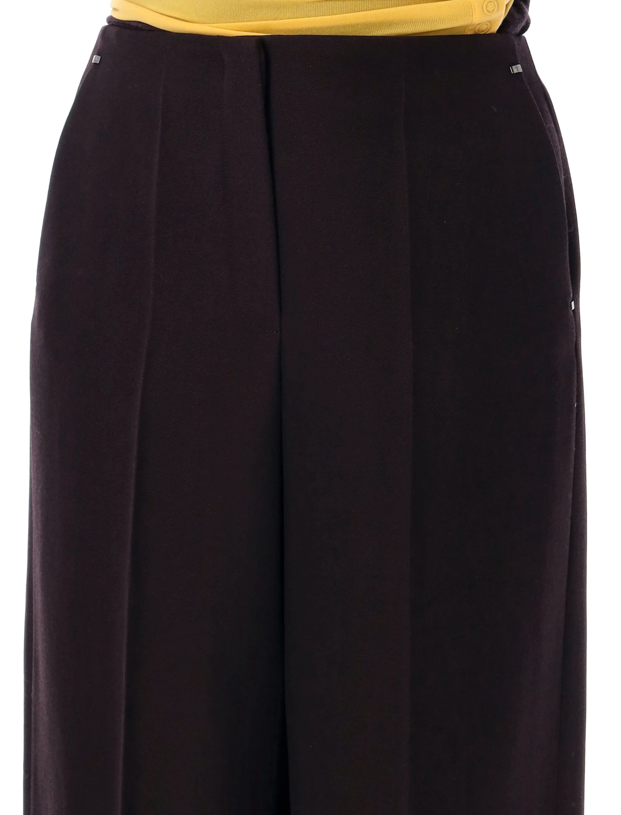 GRAIN DE POUDRE WOOL TROUSERS