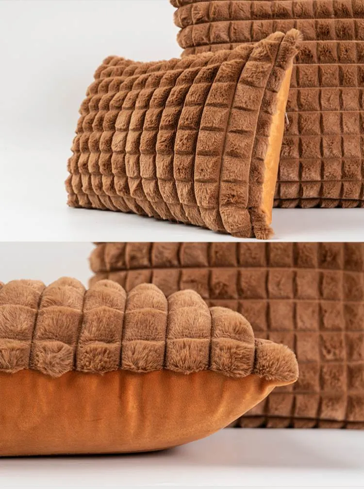 Grid Plush Pillow