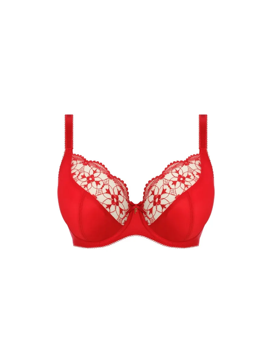 Hallie Plunge Bra - Chilli Red