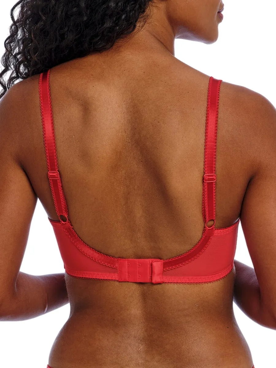Hallie Plunge Bra - Chilli Red