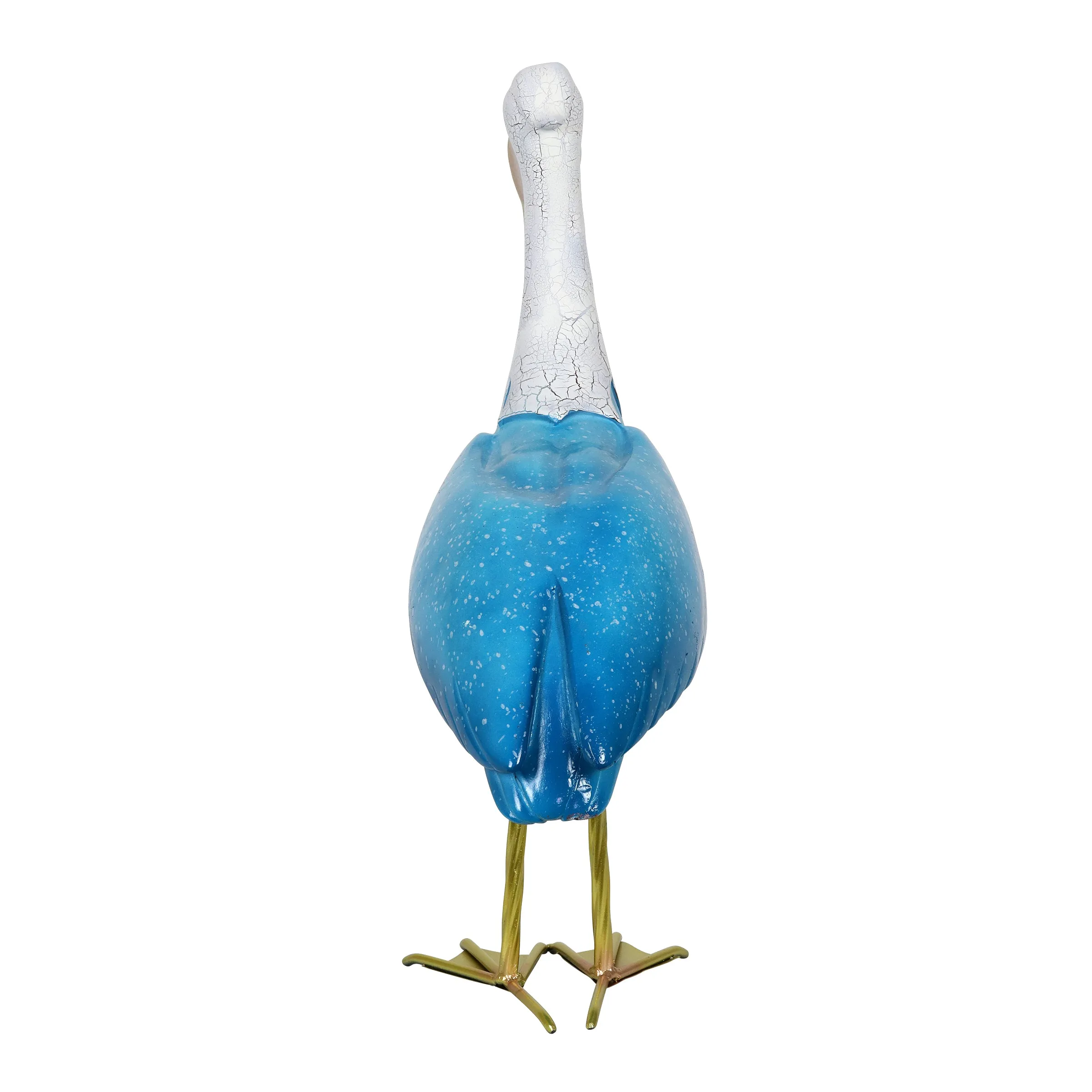 Hand Painted Beach Pelican Garden Statue, 14 by 19 Inches
