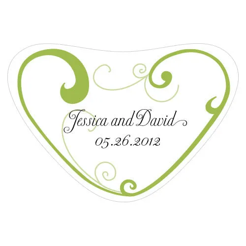 Heart Filigree Heart Container Sticker Lavender