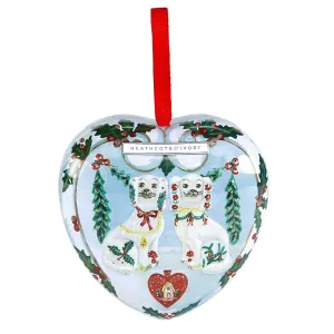 Heathcote & Ivory Hand Nathalie Lete Christmas Edition Scented Soap in Heart Shaped Tin
