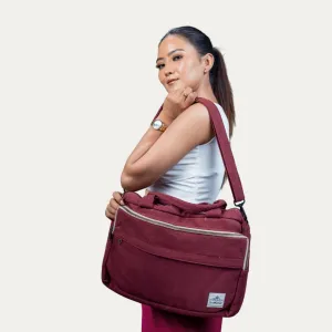 Hemp Laptop Side Bag - Dark Wine