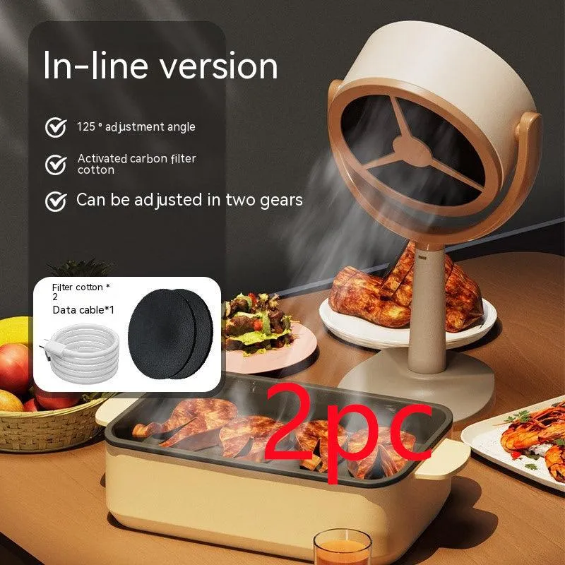 Household Small Desktop Range Hood Mini Portable Desktop Large Wind Power