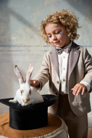 Kids' herringbone blazer with circus details