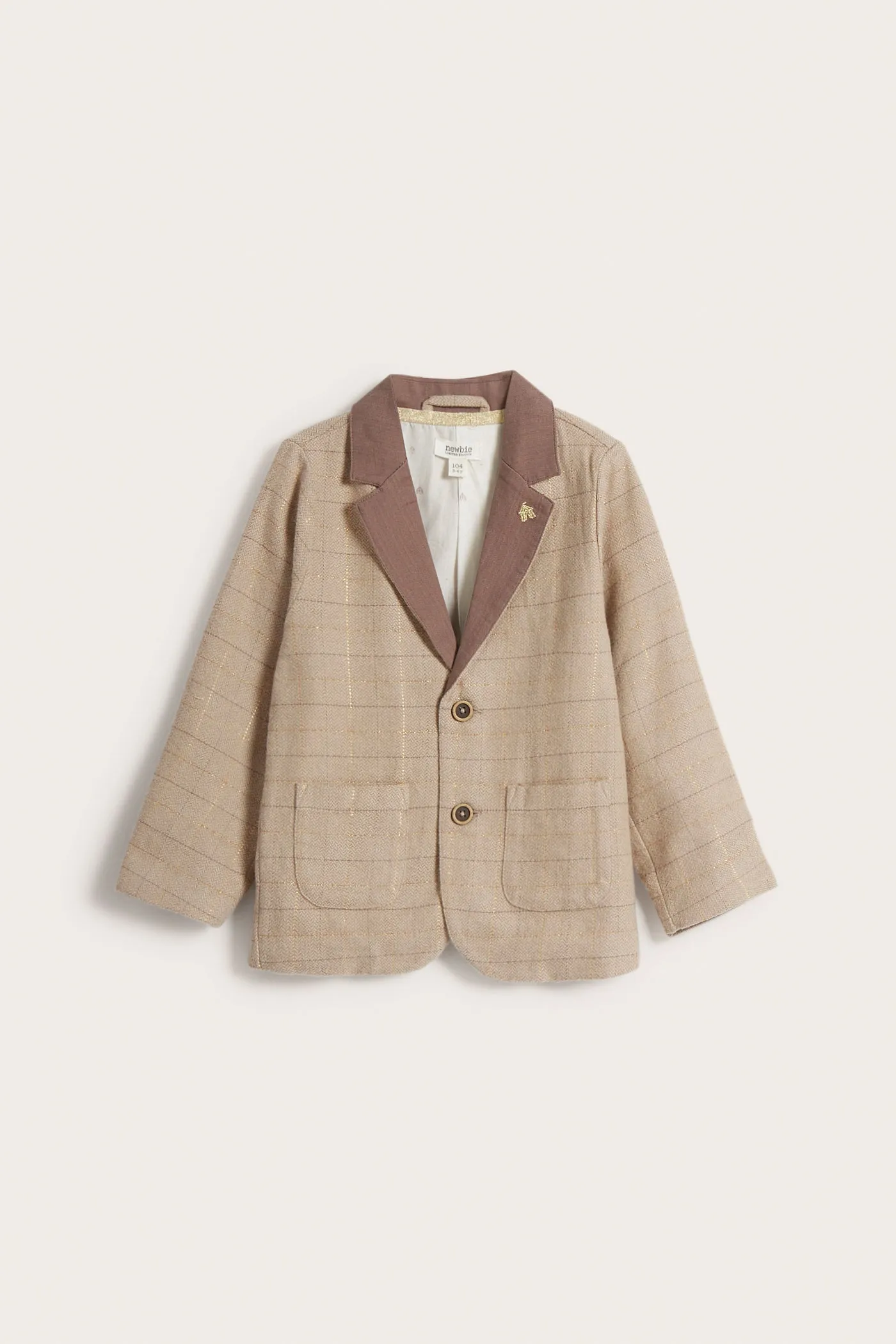 Kids' herringbone blazer with circus details