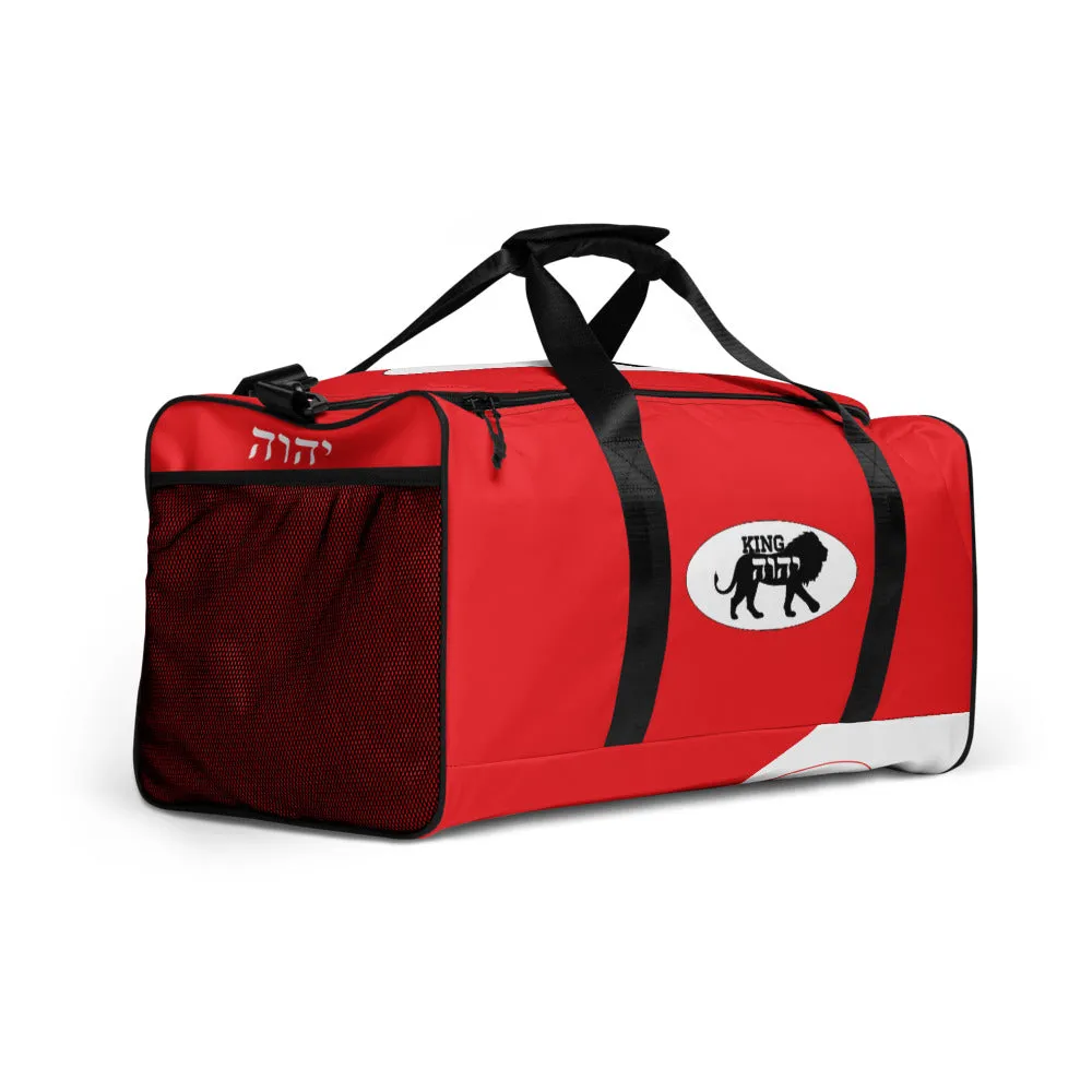 King YAHWEH Signature 2.0 Fire Red Duffle bag