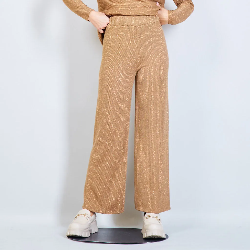 Knitted trouser with lurex details wholesale