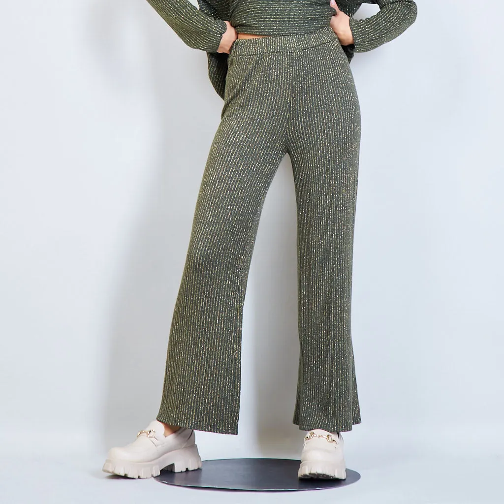 Knitted trouser with lurex details wholesale