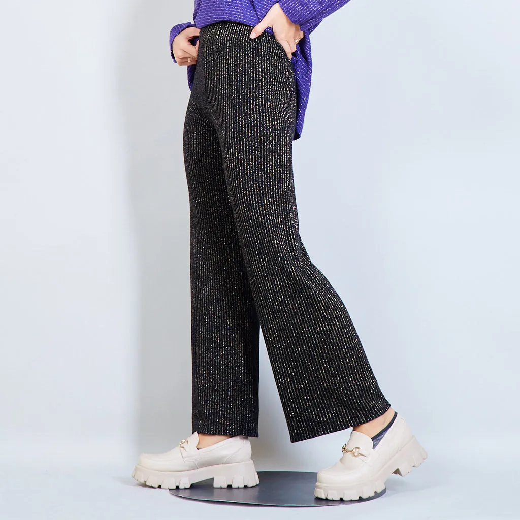 Knitted trouser with lurex details wholesale