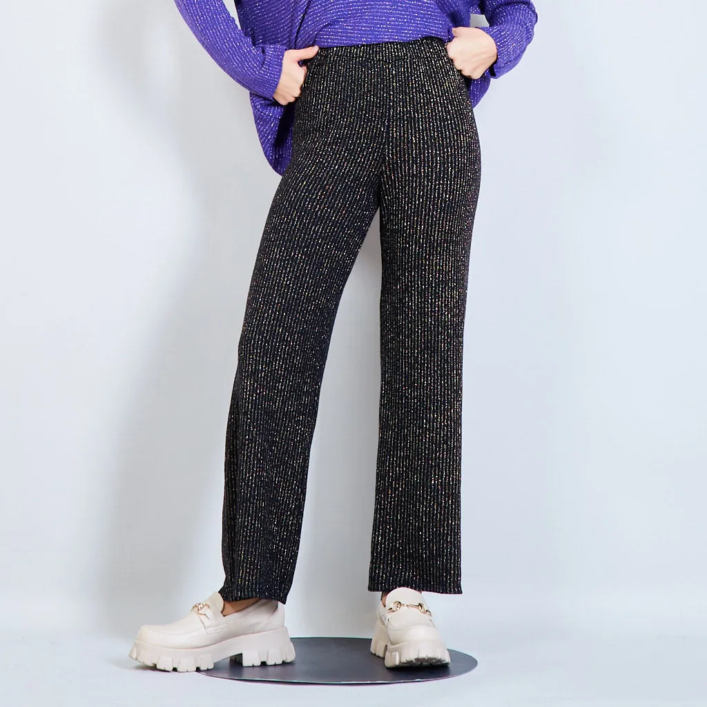 Knitted trouser with lurex details wholesale