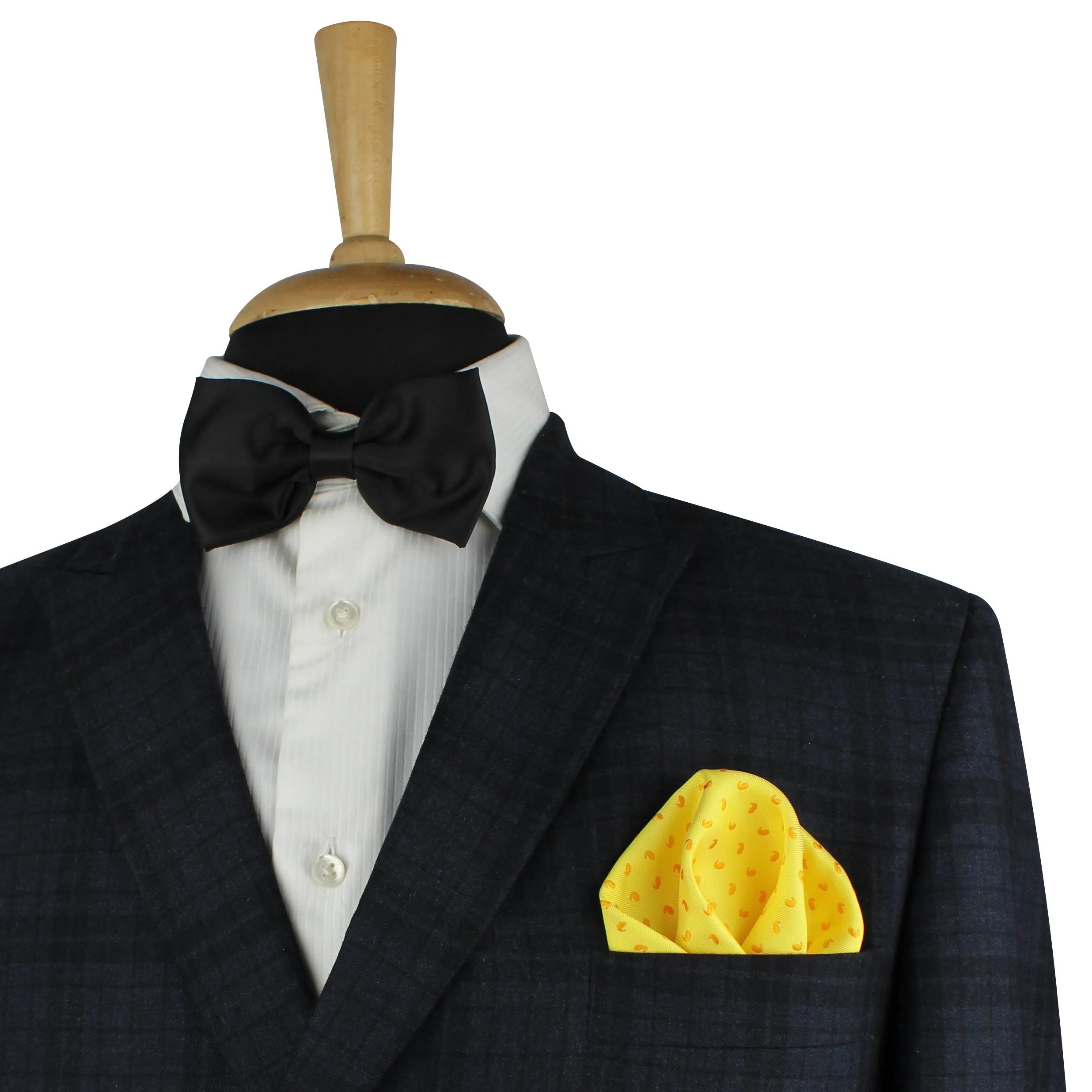 Kovove Yellow Paisley Pocket Square For Men