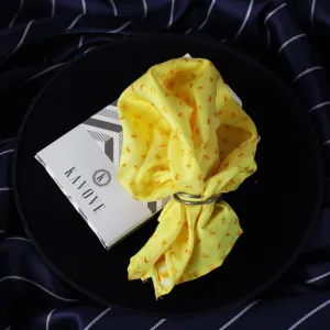Kovove Yellow Paisley Pocket Square For Men