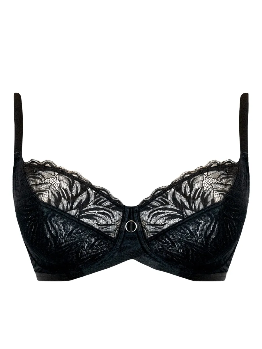 Lace Daze Balcony Bra - Black