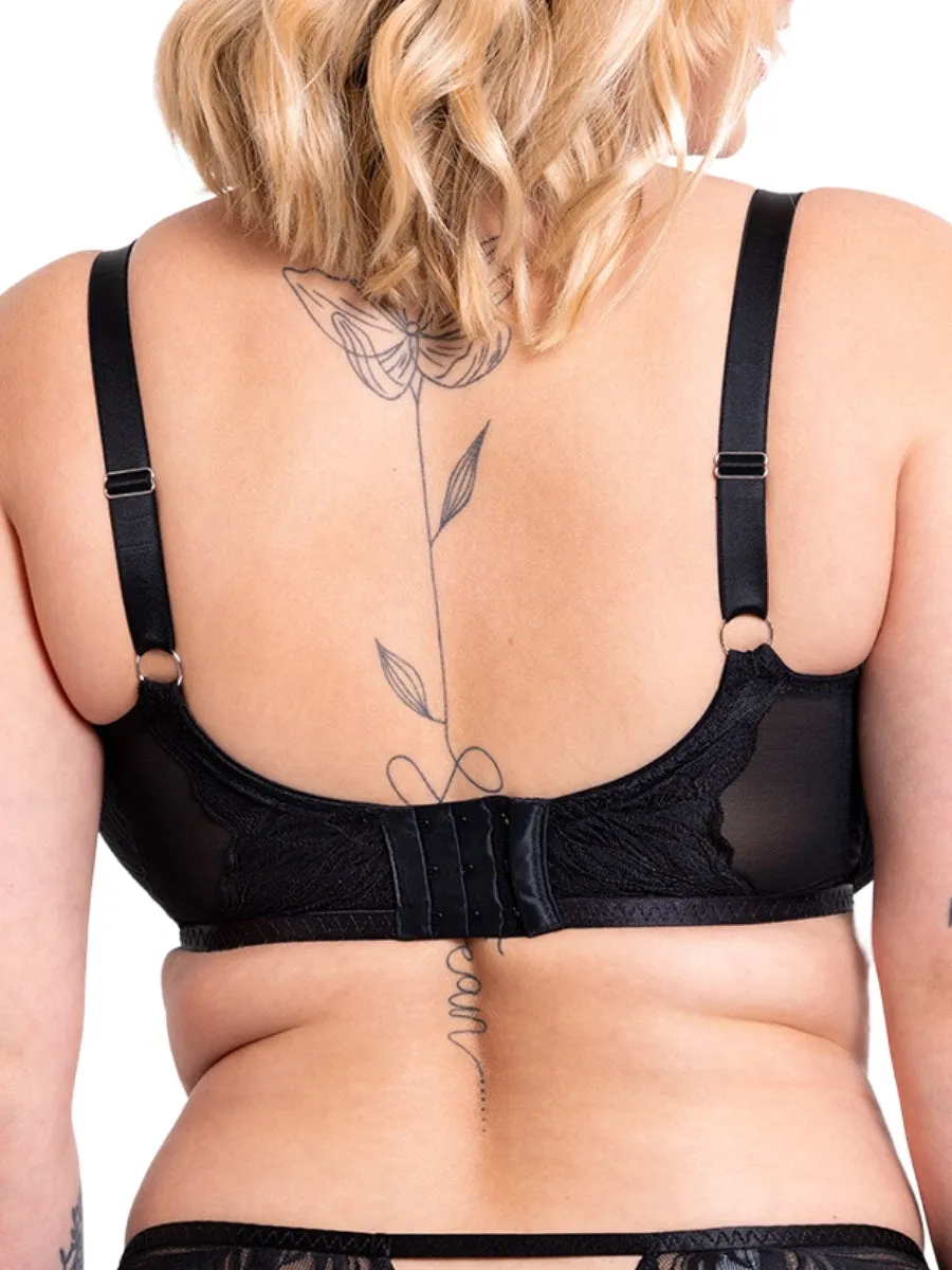 Lace Daze Balcony Bra - Black