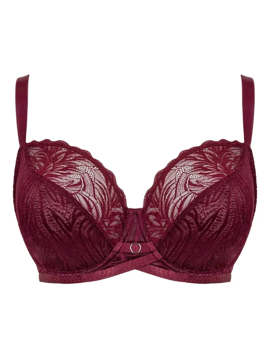 Lace Daze Balcony Bra - Claret