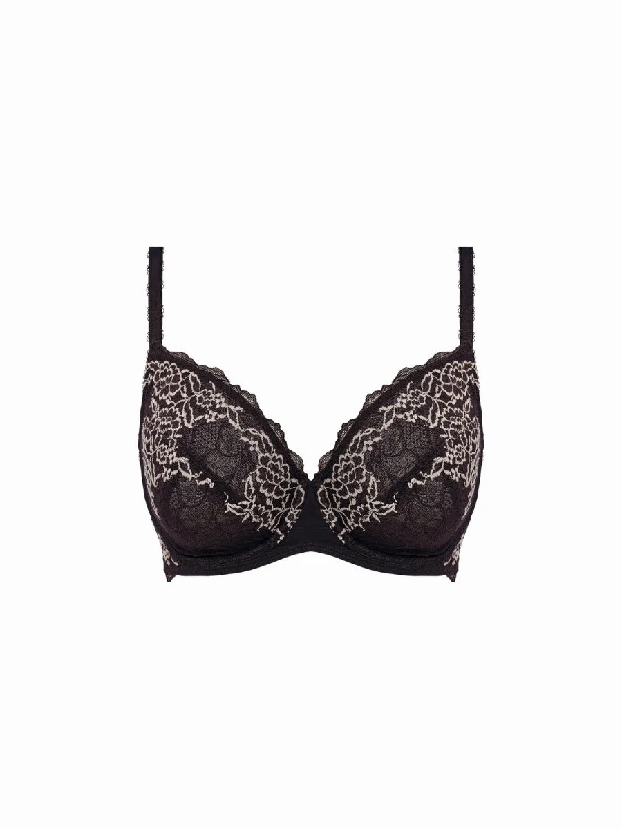 Lace Perfection Average Wire Bra - Black/Ivory