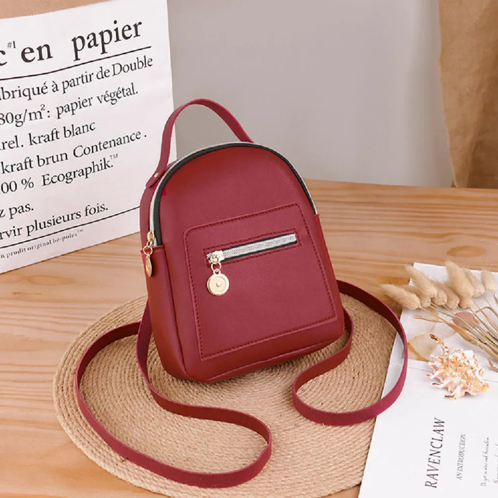 Leather Backpack Purse