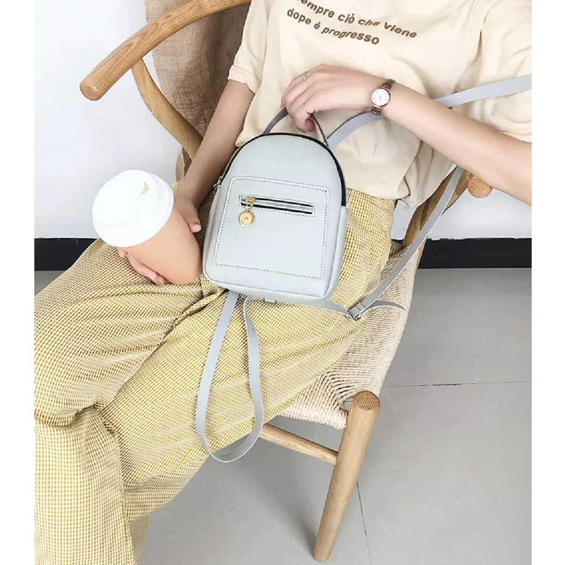 Leather Backpack Purse