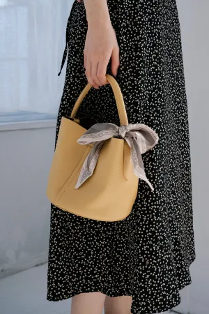 Leather bucket bag