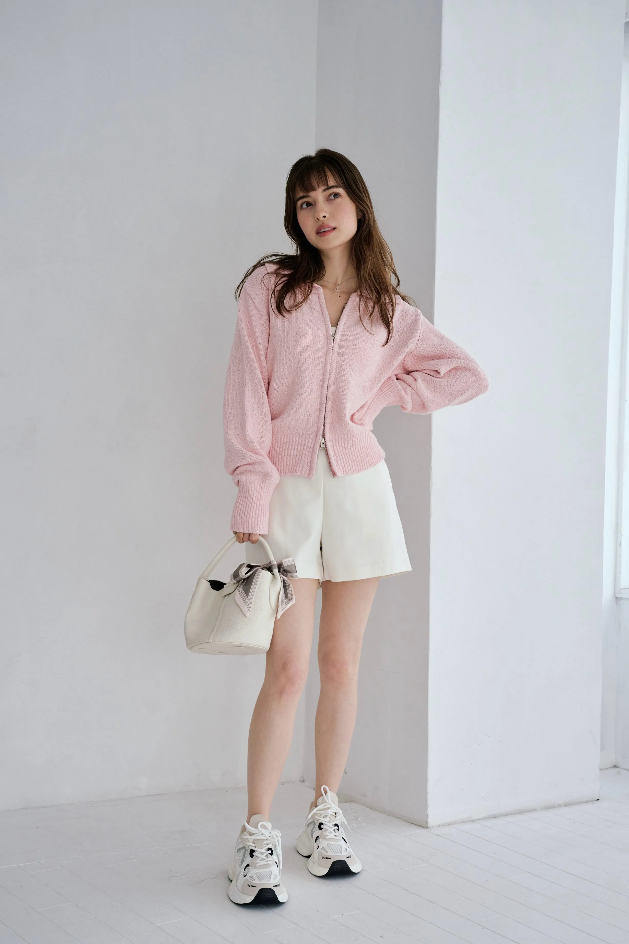 Leather bucket bag