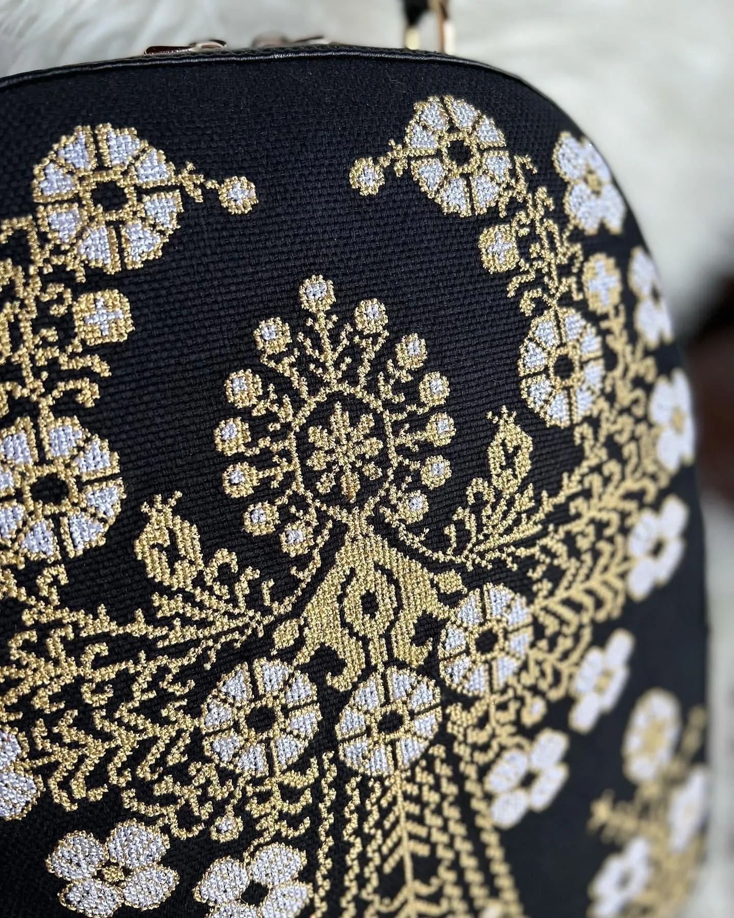 Leather Hand Embroidered Purse “Berehynya”