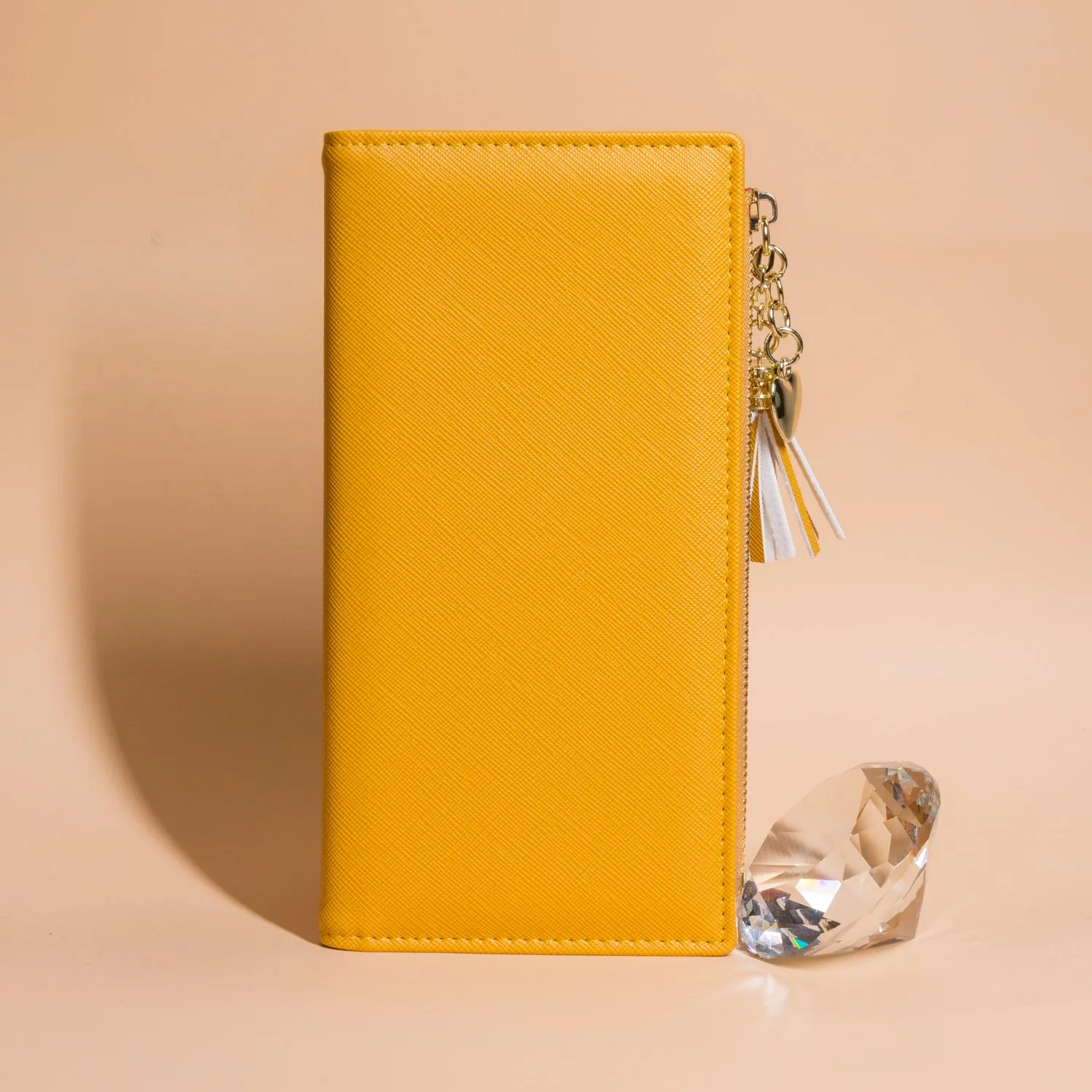 Leather Wallet for Women, Coin Purse Yellow