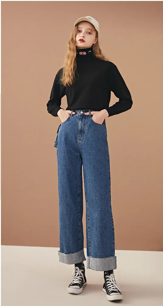 LEDDIN DESIGN 90S STRAIGHT LEG JEANS WITH MATCHING BELT BAG