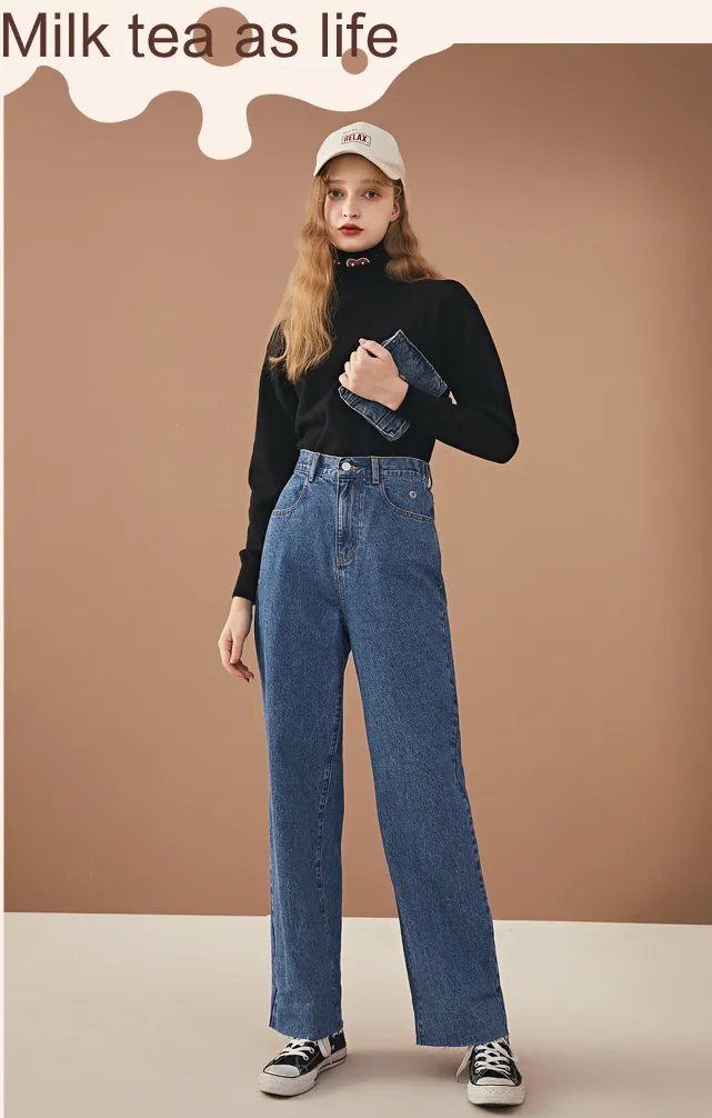 LEDDIN DESIGN 90S STRAIGHT LEG JEANS WITH MATCHING BELT BAG