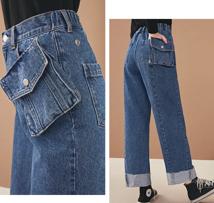 LEDDIN DESIGN 90S STRAIGHT LEG JEANS WITH MATCHING BELT BAG