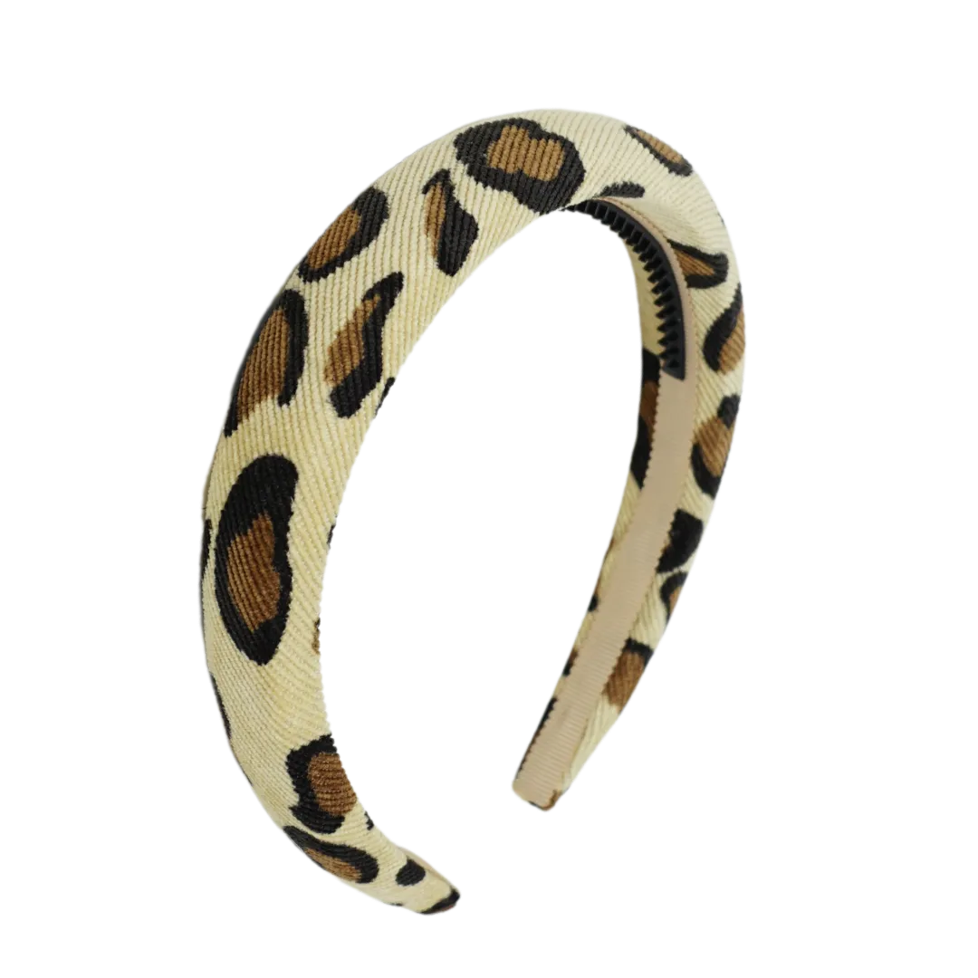 Leopard Corduroy Classic Padded Headband