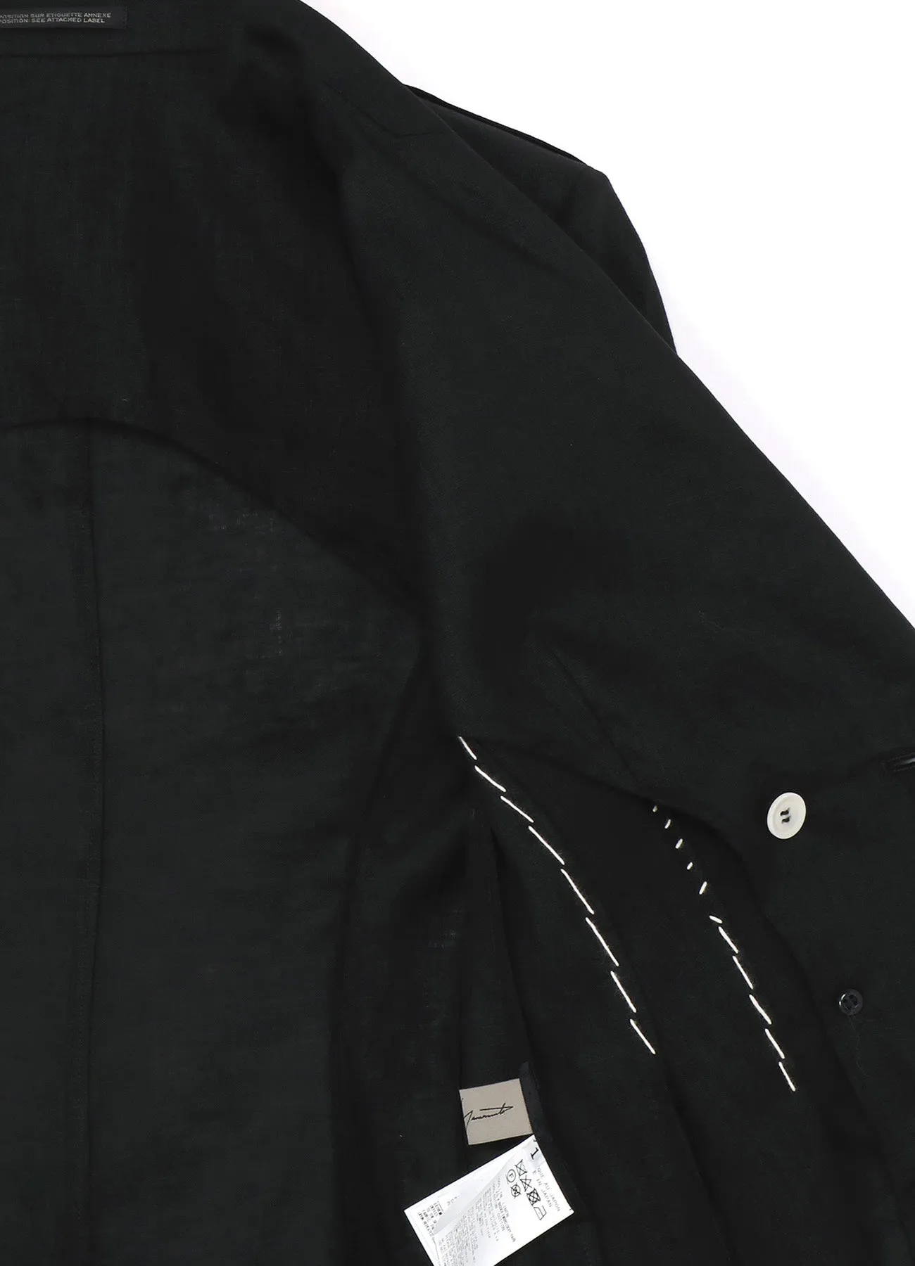 LINEN CLOTH 6B HAND STITCH DOUBLE JACKET