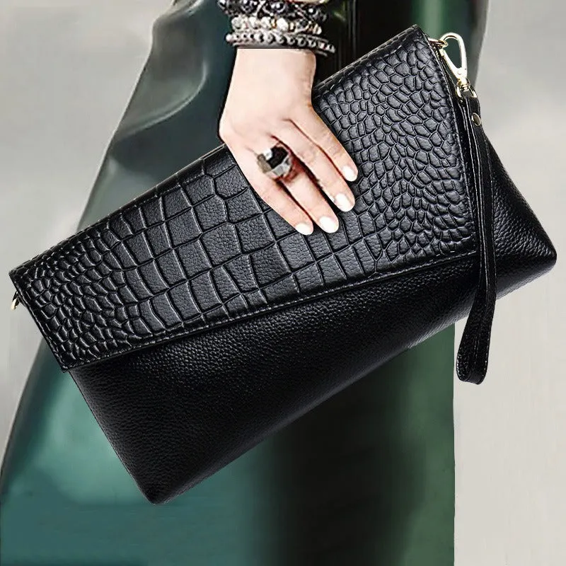 Litchi Grain Top Layer Cowhide Fashion Shoulder Bag