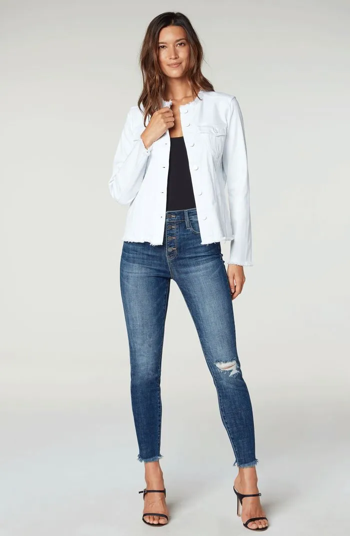 Liverpool Classic Jean Jacket Frayed Details