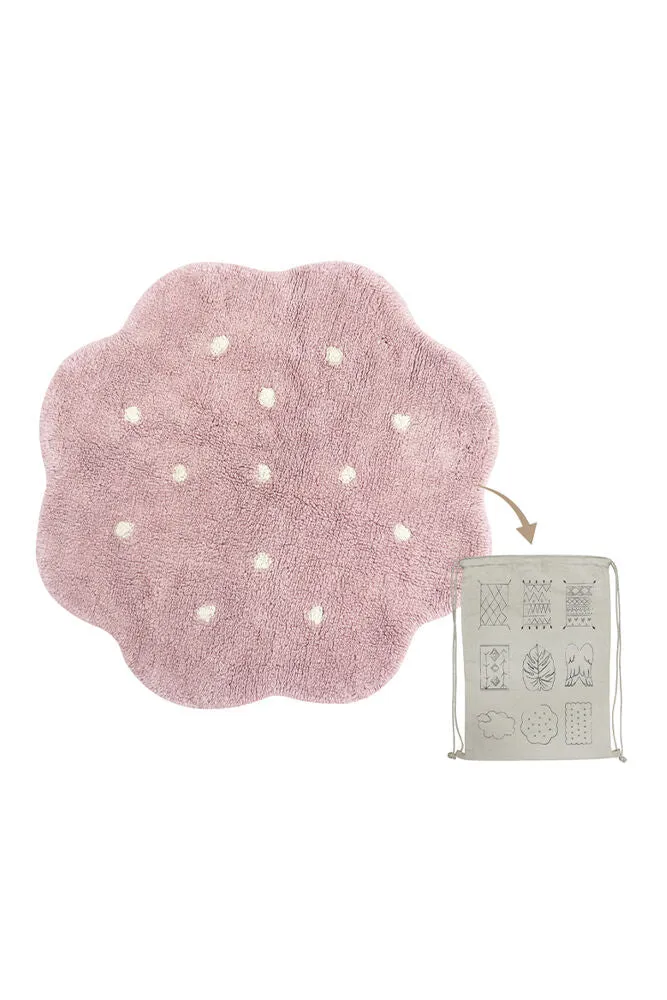 Lorena Canals Washable Rug Little Biscuit Pink