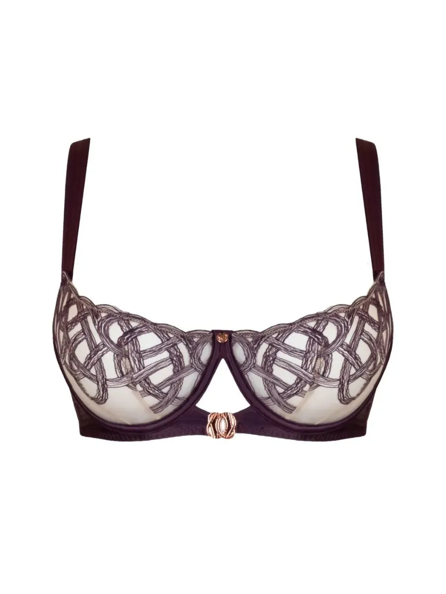 Lovers Knot Balcony Bra - Fig/Latte