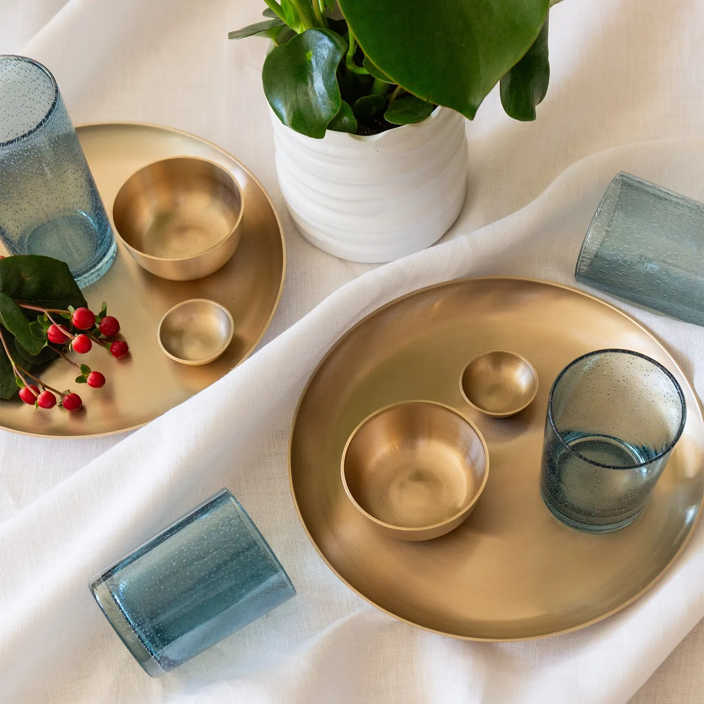Luxe Kansa Metal Platter