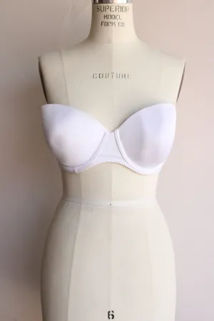 Maidenform Strapless Bra, Size 36D, White, Underwire, Padded