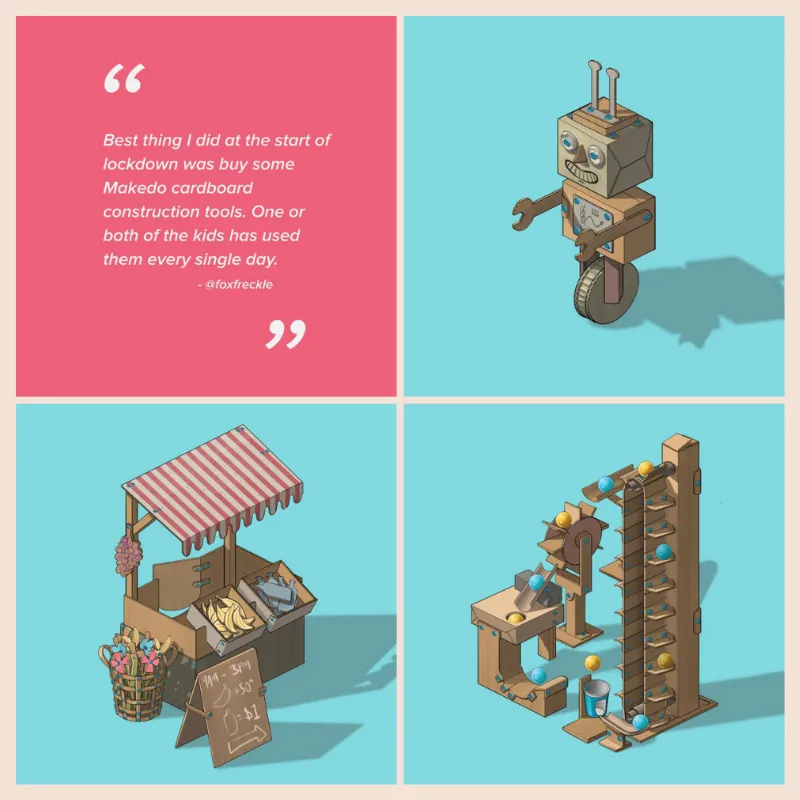 Makedo Cardboard Construction Kit - Discover Edition